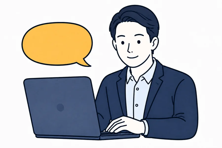 無料セミナーで担当者に具体的な悩みを相談する様子